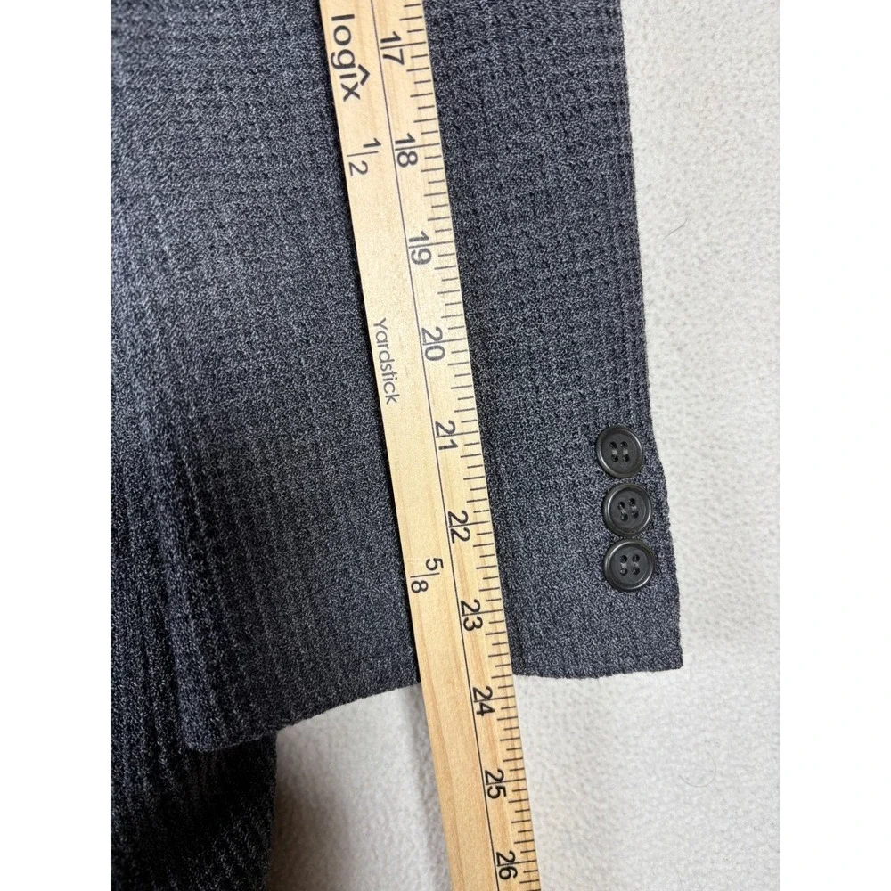 Armani Collezioni Mens Charcoal Grey‎ 100% Virgin Wool 3-Button Blazer Italy 43R